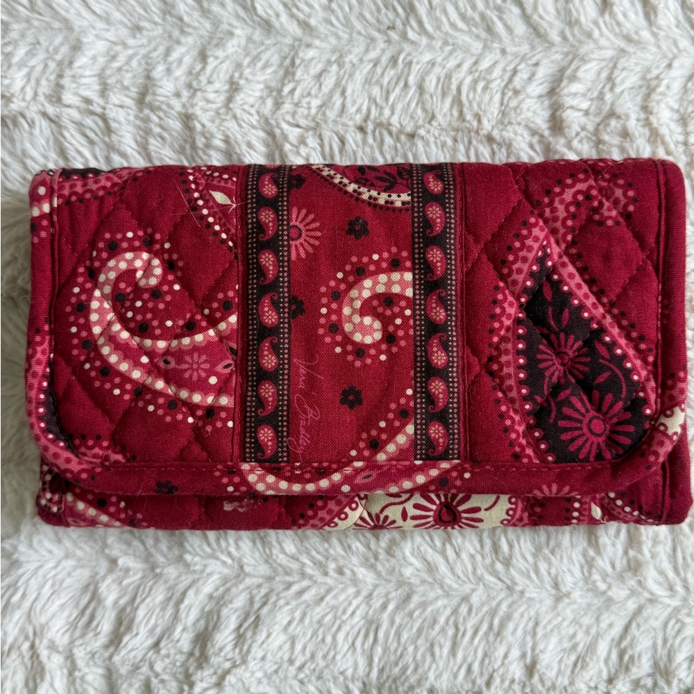 Vera Bradley Red Paisley Clutch
